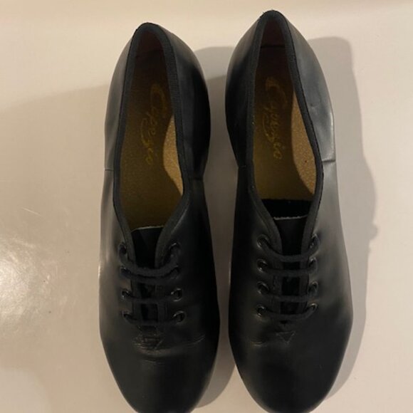 Capezio Black Leather Tap Shoes Womens Size 9.5 - Picture 3 of 15